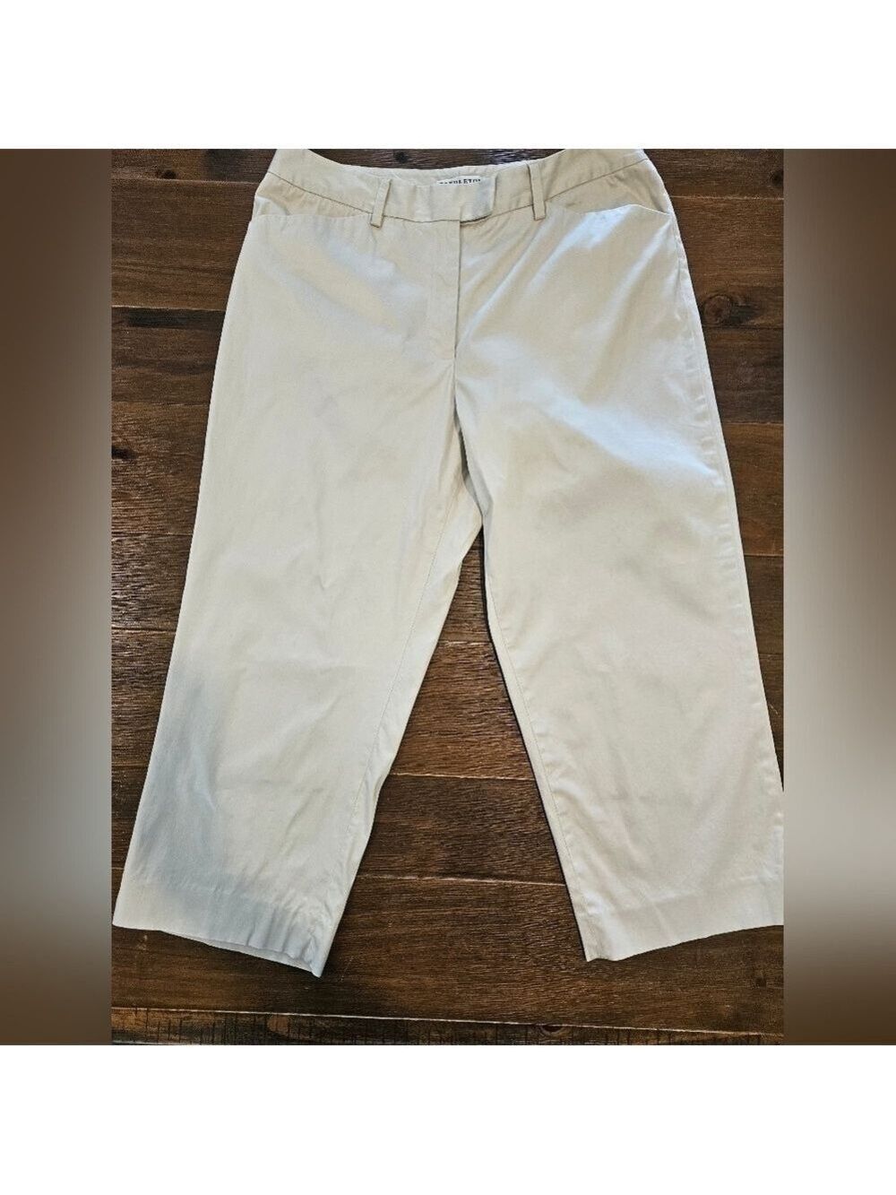 PENDLETON WOMEN'S CREME WIDE LEG CROPPED PANTS SIZE 12